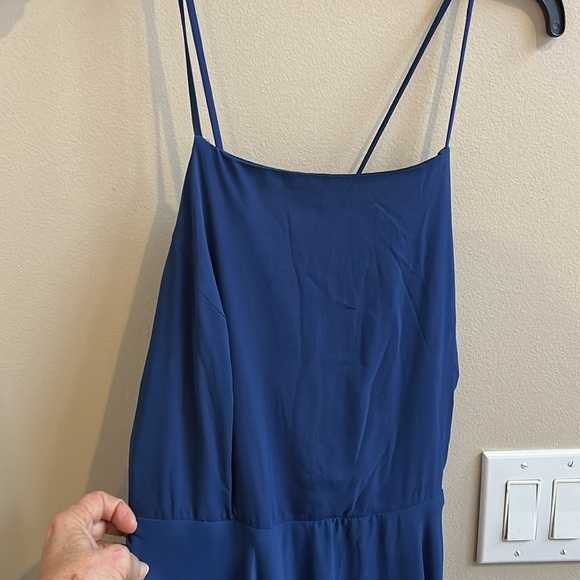 Lulus Navy Mythical Kind of Love Maxi Chiffon Dress NWT Size XL - Picture 4 of 12